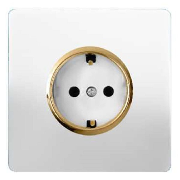 پریز برق ارت دار صنایع آسیا الکتریک مدل کریستال بسته 10 عددی