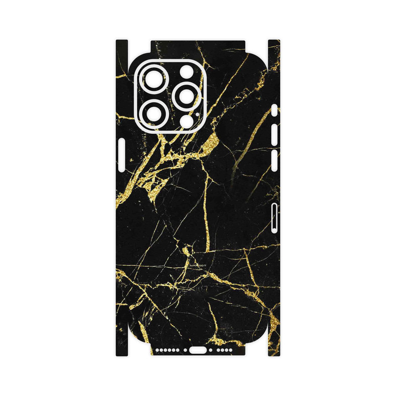 برچسب پوششی ماهوت مدل Graphite_Gold_Marble-FullSkin مناسب برای گوشی موبایل اپل iPhone 15 Pro Max