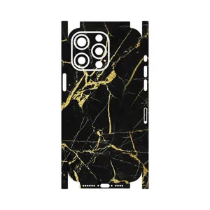 MAHOOT Graphite_Gold_Marble-FullSkin Cover Sticker for Apple iPhone 15 Pro Max