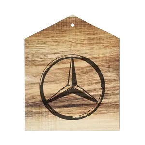 دیوار کوب چوبی مدل لوگو بنز