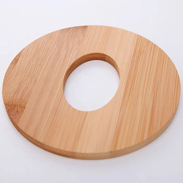 جای دستمال کاغذی مدل گرد درب بامبو کد DGQ50303001