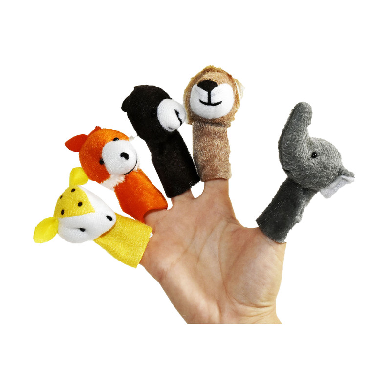 عروسک انگشتی طرح حیوانات جنگل مجموعه ۵ عددی