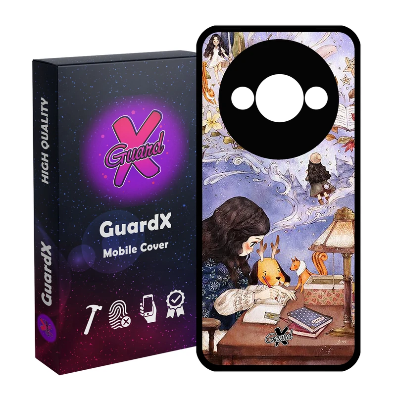 کاور گارد ایکس طرح دختر مدل Glass10293 مناسب برای گوشی موبایل شیائومی Redmi A3 4G/ A3X 4G/ Poco C61