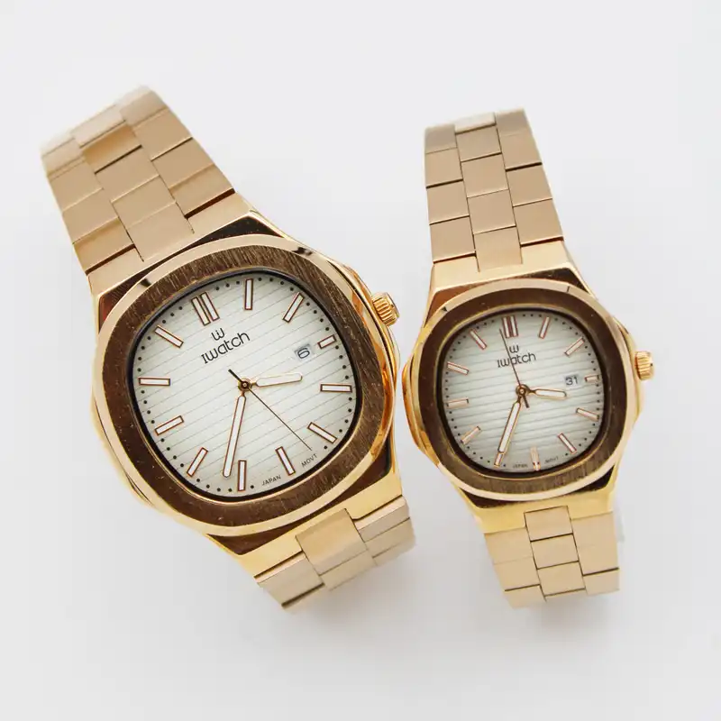 ست ساعت مچی عقربه ای زنانه و مردانه آی واتچ مدل 190153j