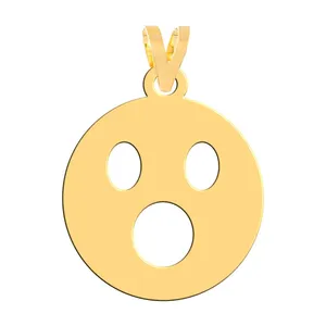 آویز گردنبند طلا 18 عیار زنانه فرشته مدل صورتک WNL-000604