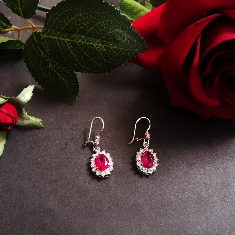 نیم ست نقره زنانه سلین کالا مدل یاقوت کد ce-yagh1