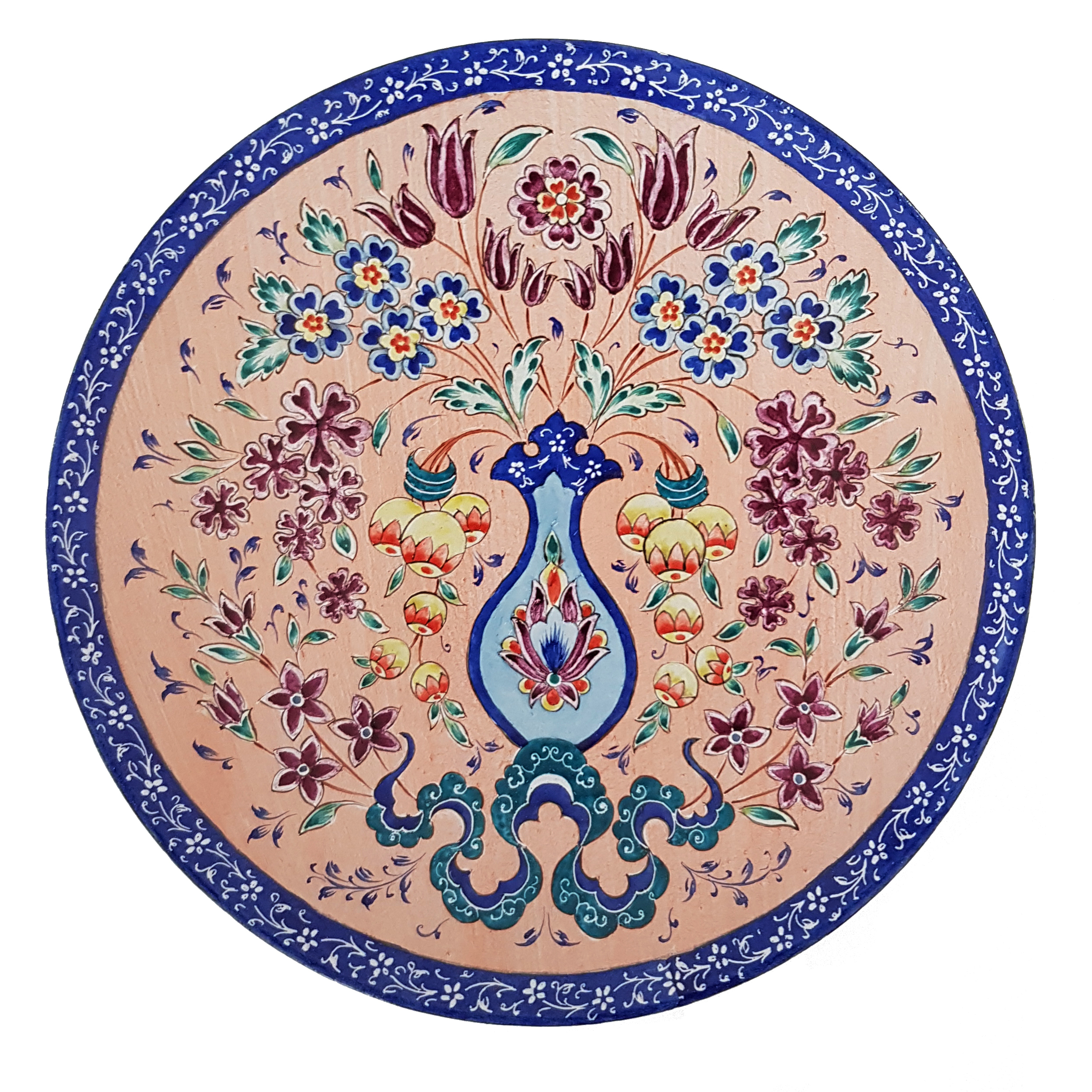 بشقاب میناکاری مدل تیارا کد ۱۰۰۲