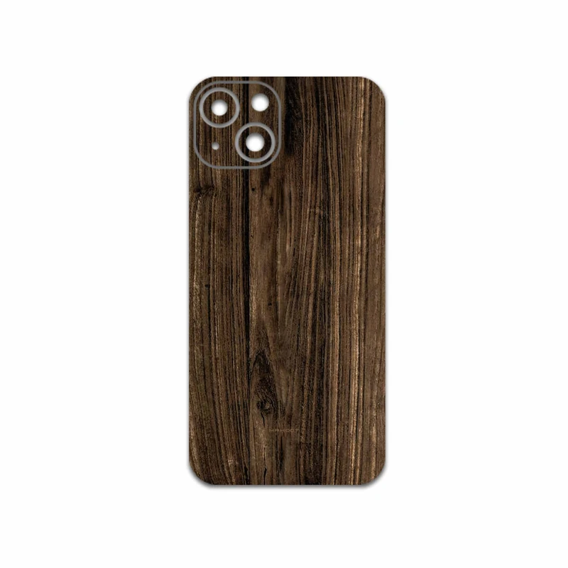 برچسب پوششی ماهوت مدل Dark-Walnut-Wood مناسب برای گوشی موبایل اپل iPhone 13
