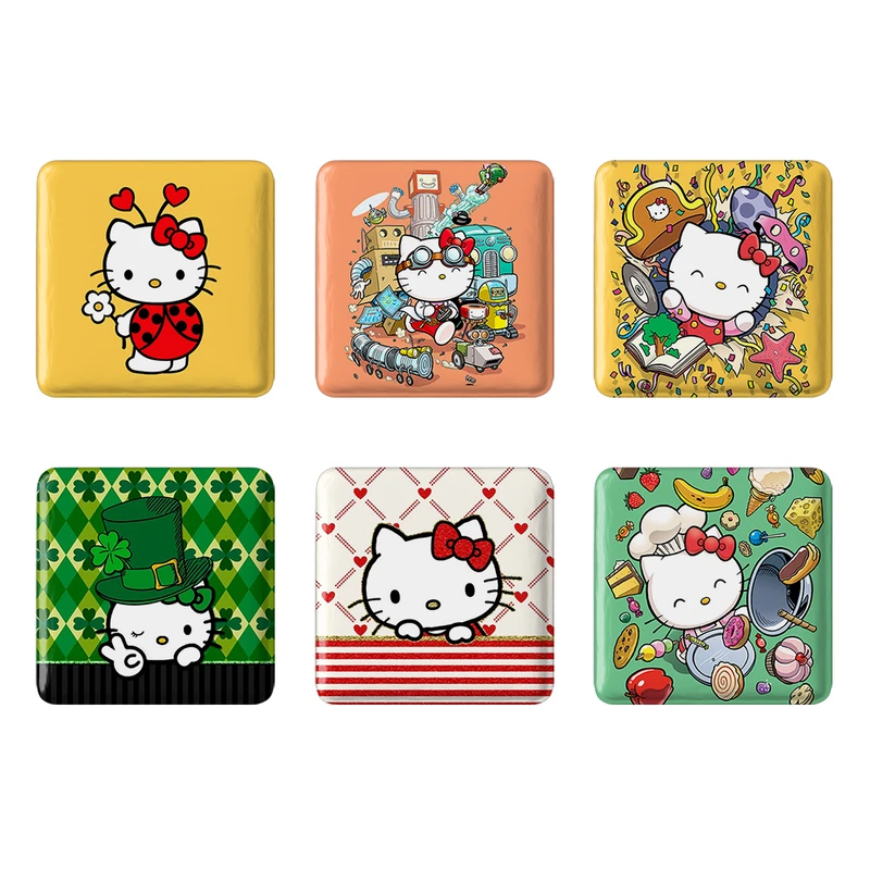 مگنت خندالو طرح هلو کیتی Hello Kitty کد 1563B مجموعه 6 عددی