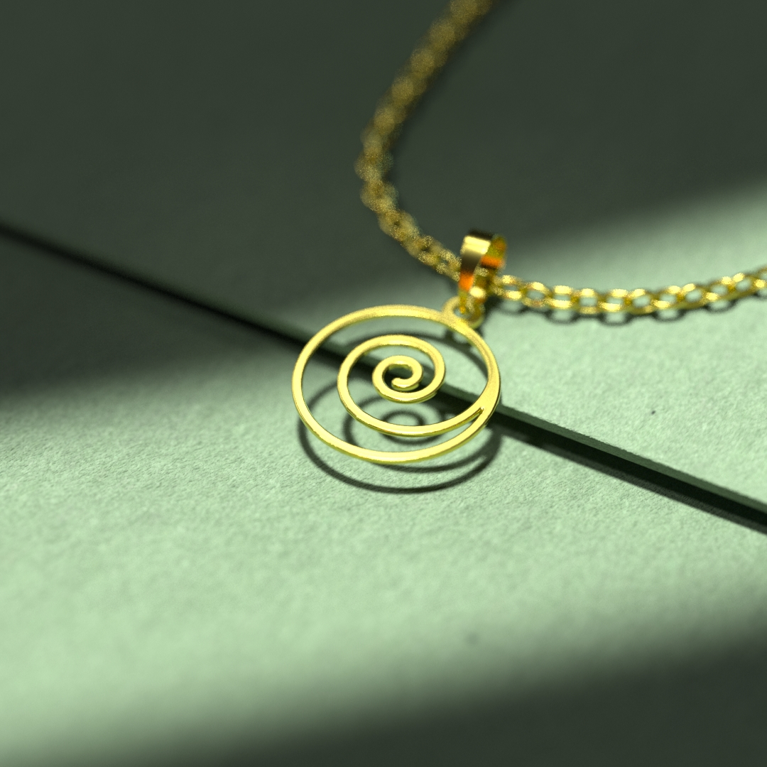 گردنبند طلا 18 عیار زنانه مدوپد مدل دایره کد D3-1-1127