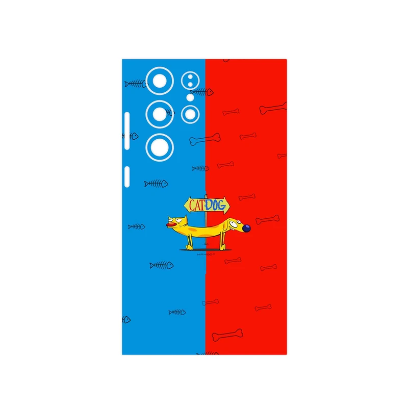 برچسب پوششی ماهوت مدل CatDog مناسب برای گوشی موبایل سامسونگ Galaxy S23 Ultra