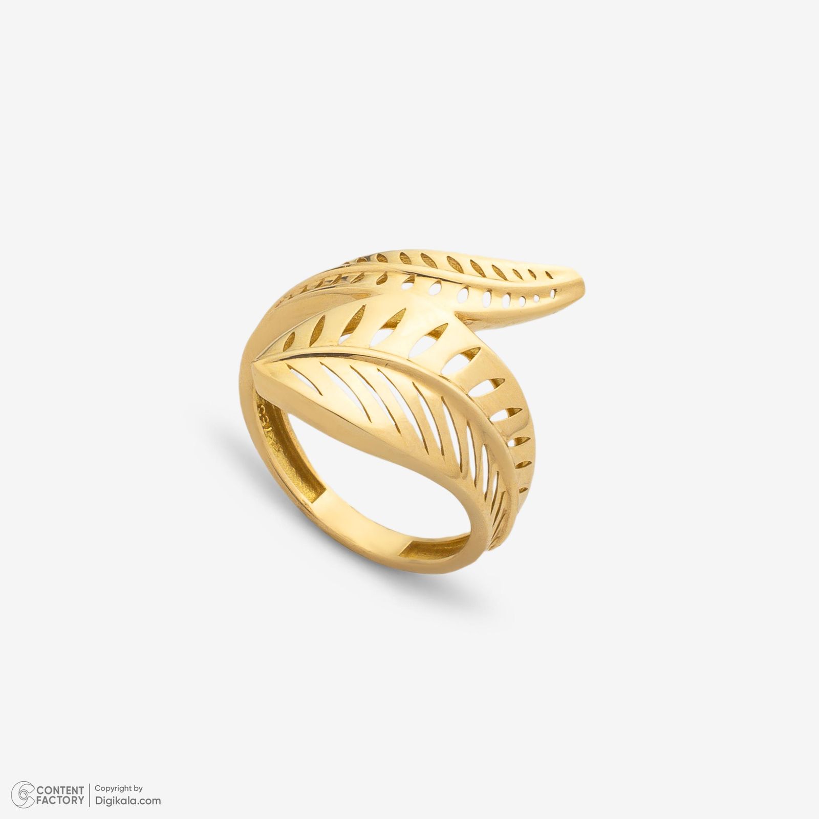 انگشتر طلا 18 عیار زنانه گلدم مدل R348002 سایز 53 -  - 6