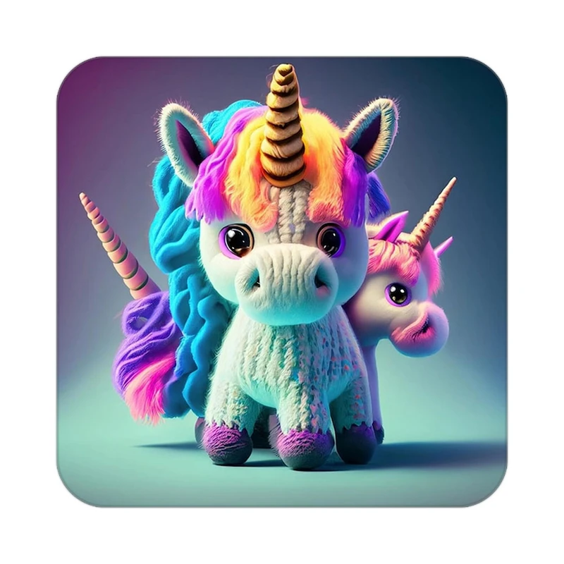 زیر لیوانی کاکتی طرح اسب تک شاخ و یونیکورن مدل mp29043