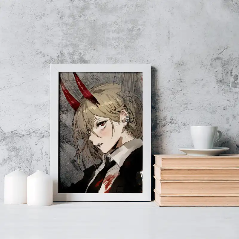 تابلو خندالو مدل پاور انیمه مرد اره ای کد 17918