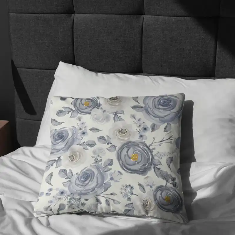 پارچه ملحفه پارچه باما مدل مخمل طرح گل آبرنگی  5011657