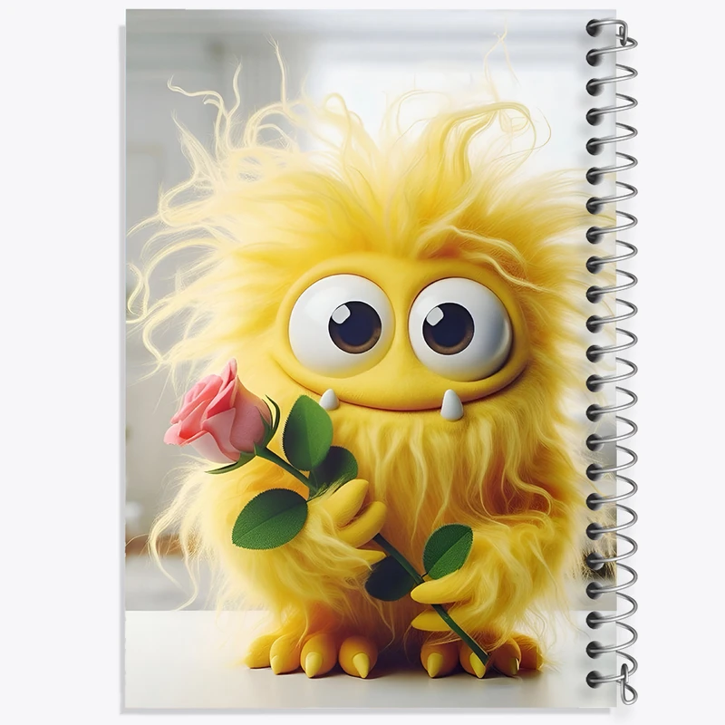 دفتر شطرنجی 50 برگ خندالو طرح هیولای بامزه کد F5718