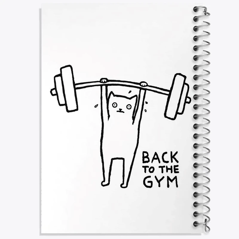 دفتر لیست خرید 50 برگ خندالو طرح گربه ورزشکار کد 29293