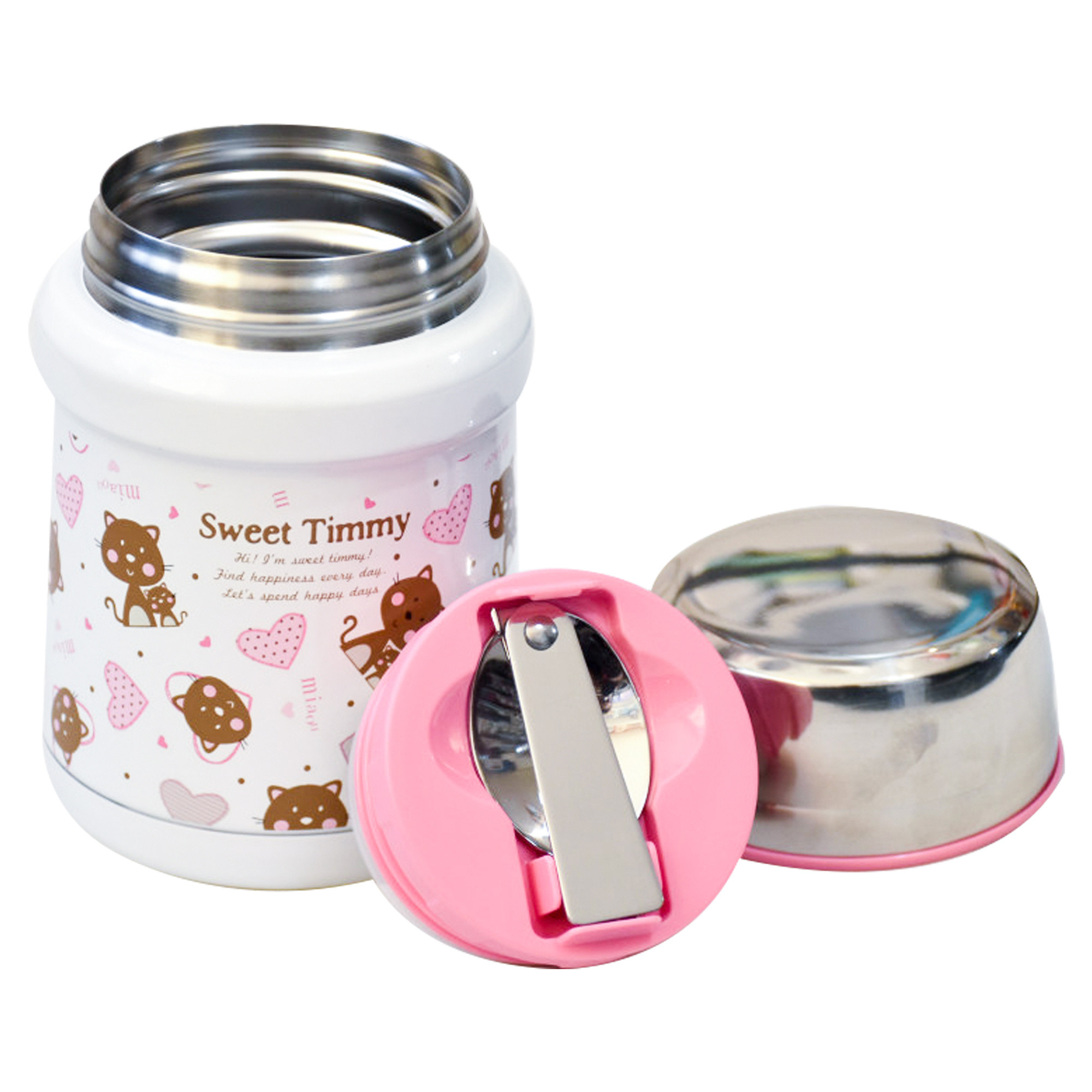 فلاسک غذا طرح گربه گنجایش 0.45 لیتر