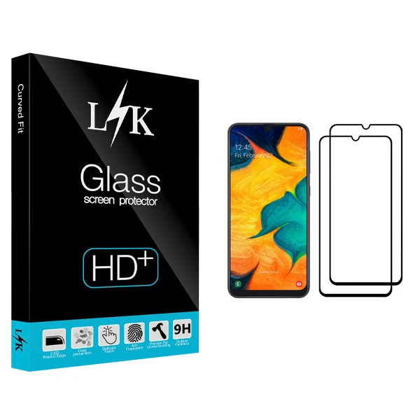 محافظ صفحه نمایش ال کی مدل Hard glass مناسب برای گوشی موبایل سامسونگ Galaxy A30 بسته دو عددی