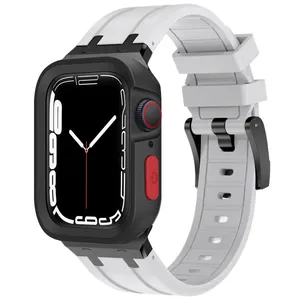 Sprig AP CNBlack Amizze Band suitable for Applewatch Series 4/5/6/7/8/9/SE/SE2/SE3 Size 44/45mm with cover