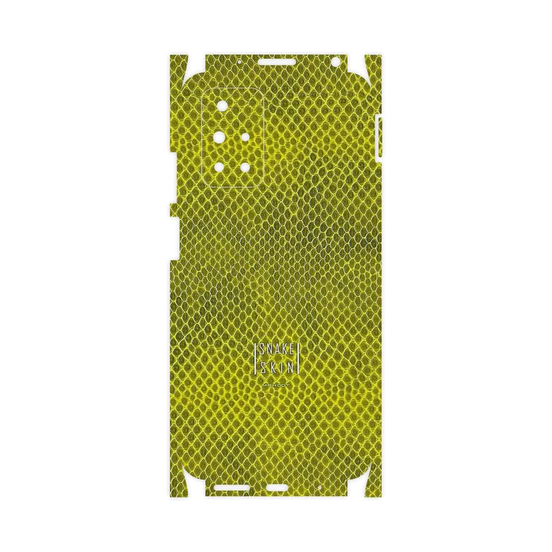 برچسب پوششی ماهوت مدل Yellow Snake Skin-FullSkin مناسب برای گوشی موبایل شیائومی Redmi 10 Prime