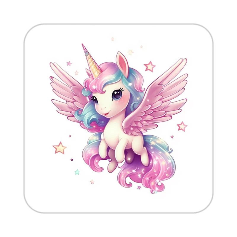 زیر لیوانی کاکتی طرح اسب تک شاخ و یونیکورن مدل mp29998