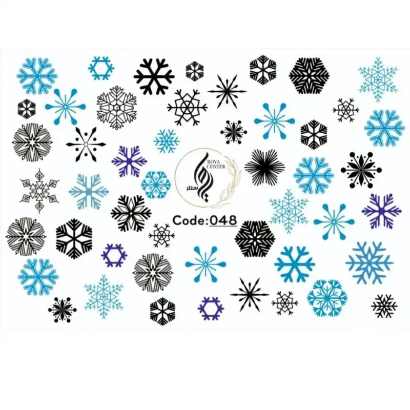 برچسب لنز ناخن مدل AR101 مجموعه 12 عددی