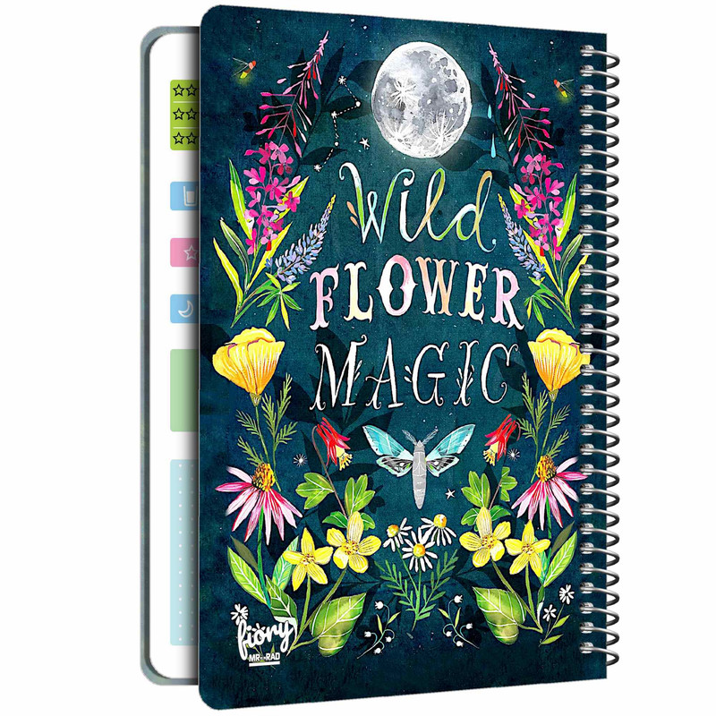 دفتر برنامه ریزی مستر راد طرح گل و شاپرک مدل پلنر روزانه کد shine 1857