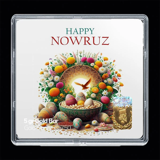 سکه گرمی طلا 18 عیار مدوپد مدل نوروز و سال نو کد SG11563 