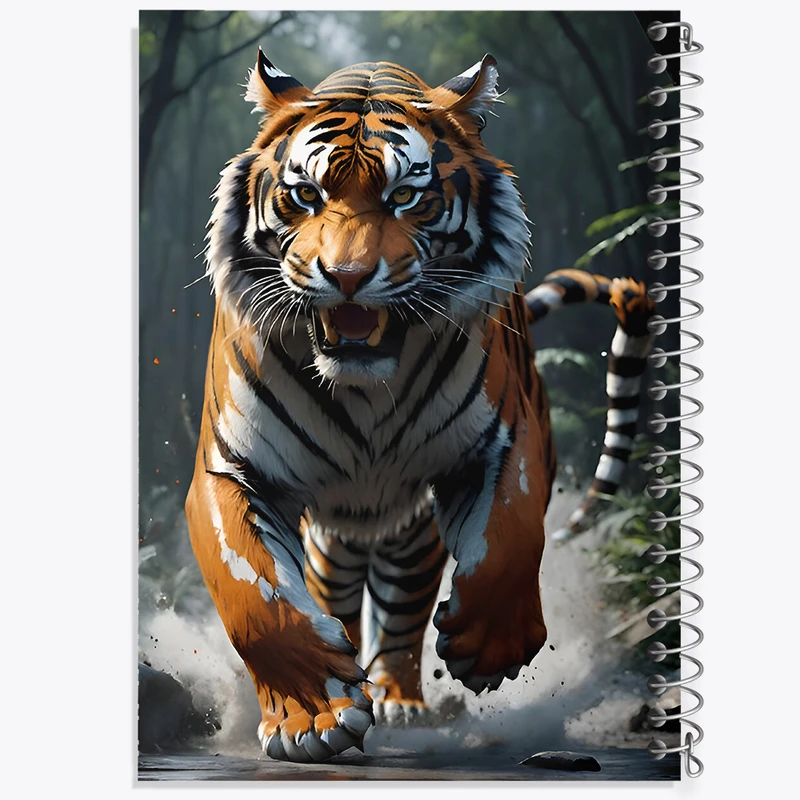 دفتر ژورنال نویسی 50 برگ خندالو مدل نقطه ای طرح ببر کد F8480