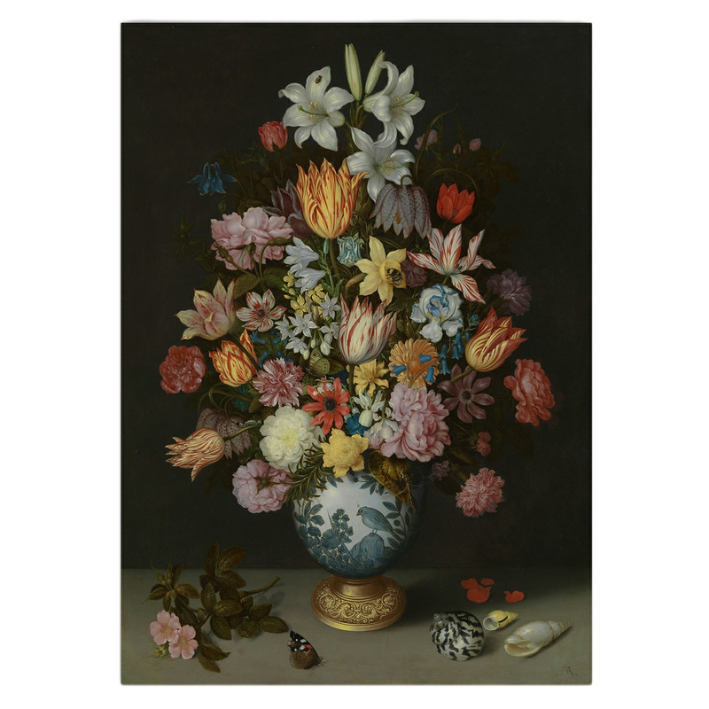 تابلو شاسی طرح گل و گلدان کد PR058