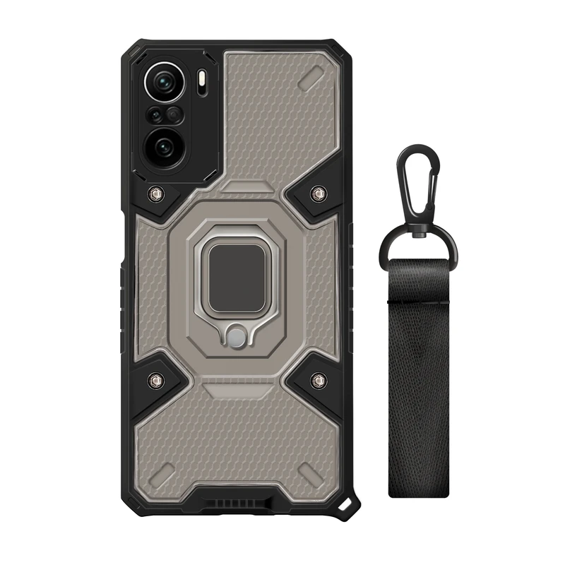 کاور فشن مدل cyborg مناسب برای گوشی موبایل شیائومی  Redmi K40 / K40 Pro به همراه بند آویز
