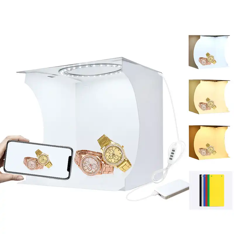 چادر عکاسی پلوز مدل Ring LED ابعاد 23x23 سانتی متر