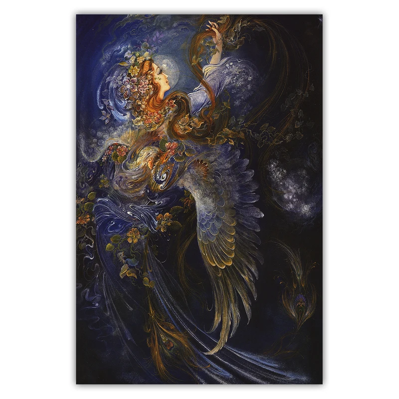 تابلو شاسی طرح مینیاتور اثر استاد فرشجیان کد PR032