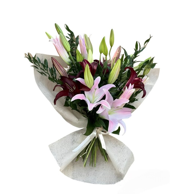 دسته گل لیلیوم طبیعی مدل اورینتال
