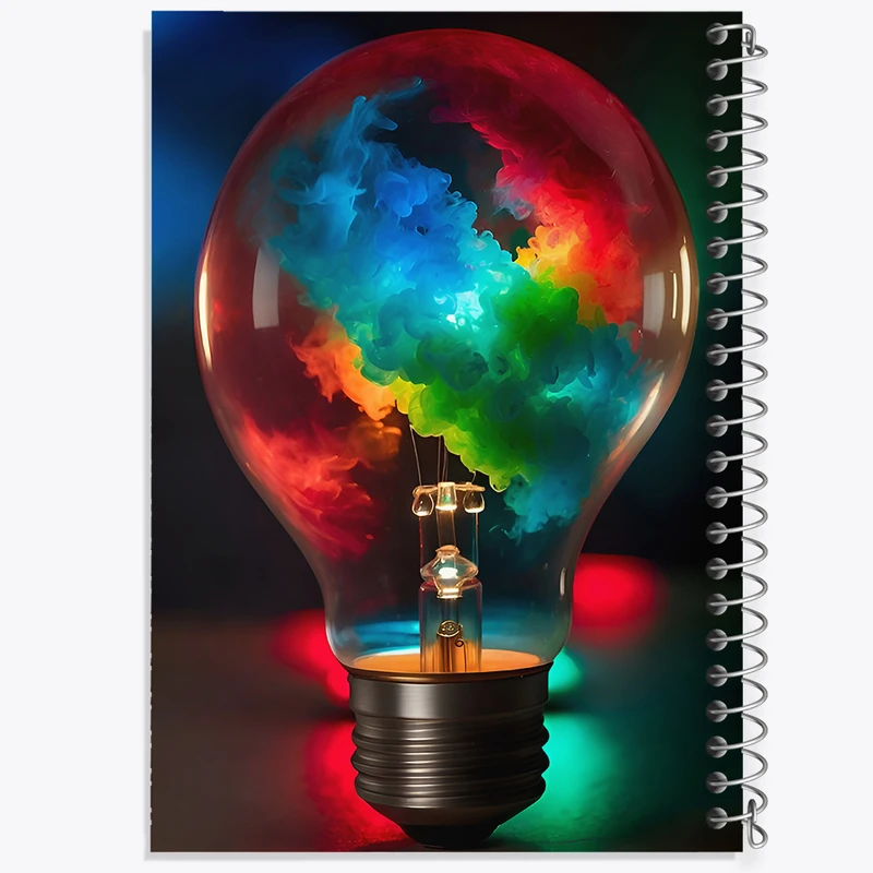 دفتر مشق 50 برگ خندالو طرح چراغ رنگی کد F7041