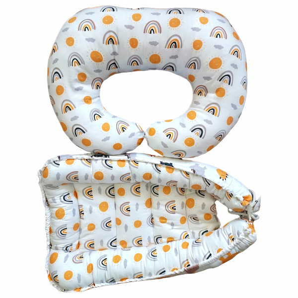 تشک خواب نوزاد شایلی مدل اژدها کوچولو به همراه بالش شیردهی