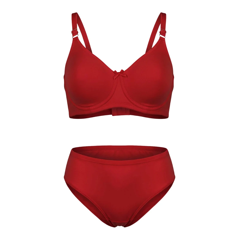 ست شورت و سوتین زنانه براگور مدل فنردار نخی 