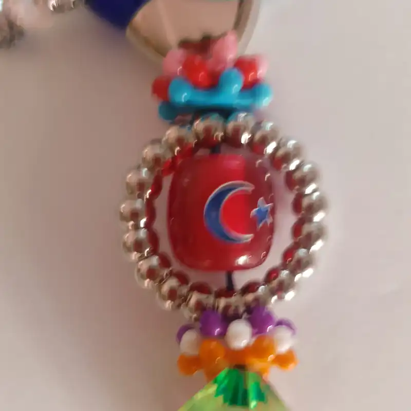 جاکلیدی مدل چشم نظر توپی‌ طرح عثمانی کد 215 بسته دو عددی