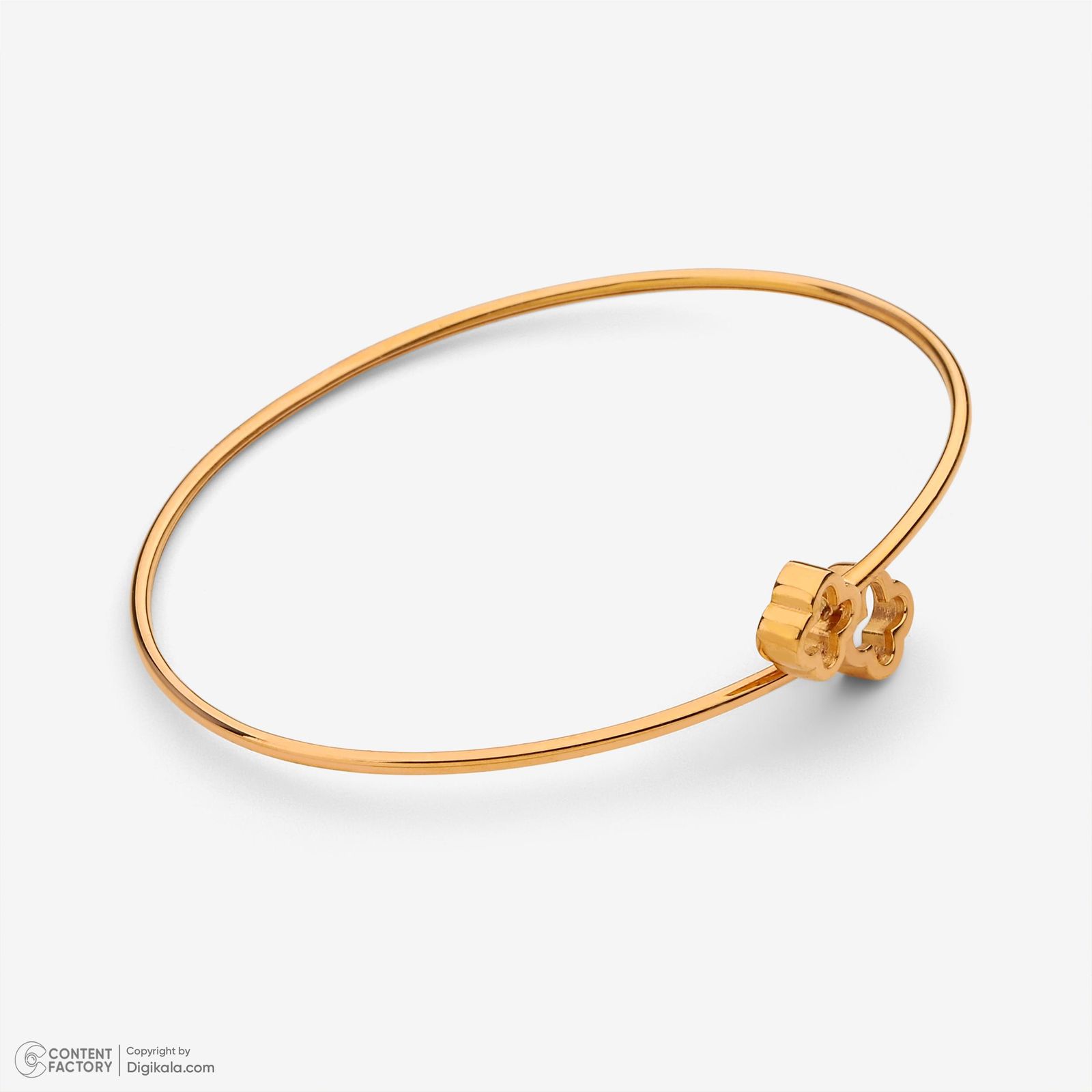 بنگل طلا 18 عیار زنانه حافا گلد مدل ونکلیف کد bn004 -  - 5