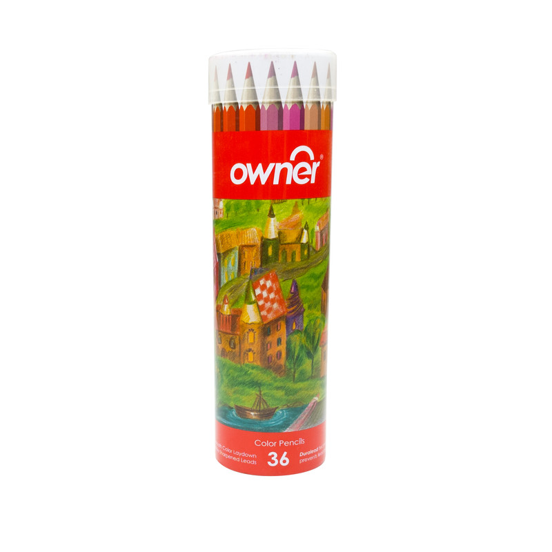  مداد رنگی 36 رنگ اونر مدل استوانه ای طرح خانه