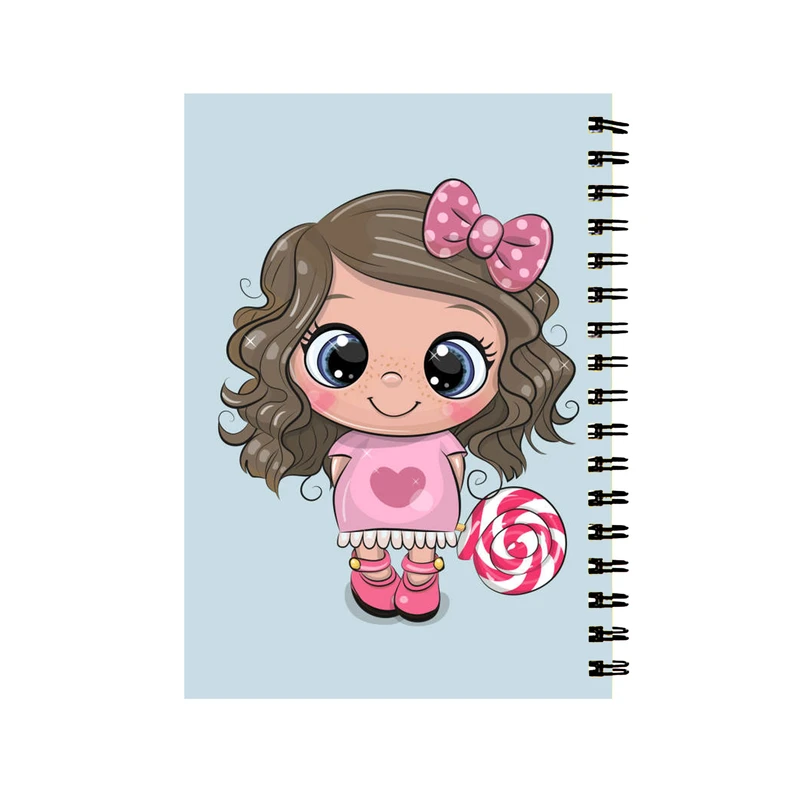 دفتر طرح دخترونه فانتزی کد D-1056