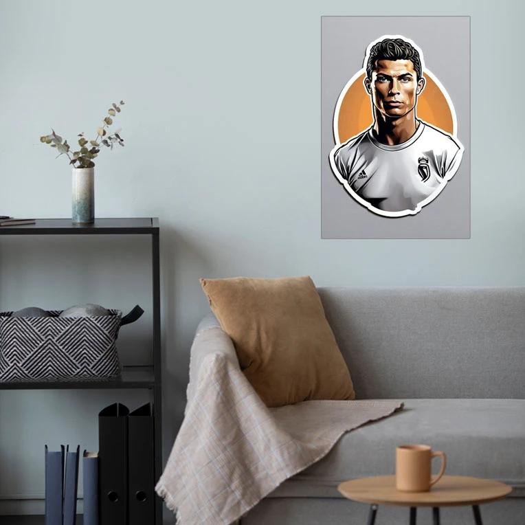 پوستر گوفی مدل فوتبال و فوتبالیست کریستیانو رونالدو طرح CR7 Cristiano Ronaldo کد GRY21