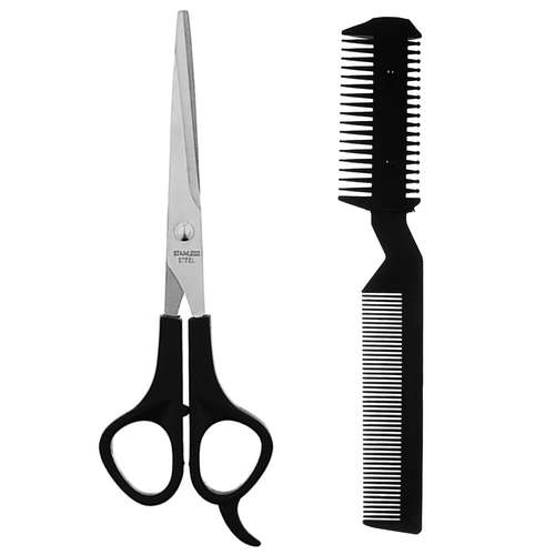 قیچی آرایشگری کد R8M9 به همراه شانه پیتاژ مو مدل 01