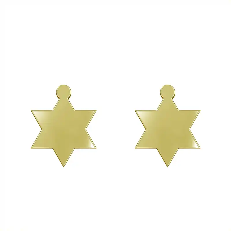 گوشواره طلا 18 عیار زنانه مدوپد مدل ستاره کد GA1-15359