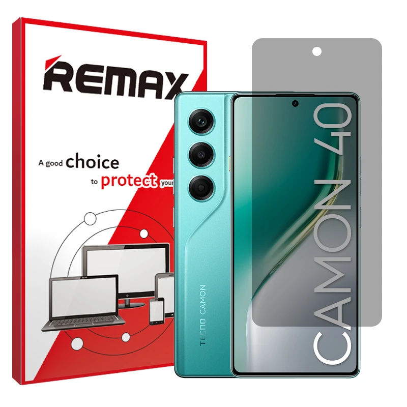 محافظ صفحه نمایش حریم شخصی ریمکس مدل هیدروژلی مناسب برای گوشی موبایل تکنو Camon 40