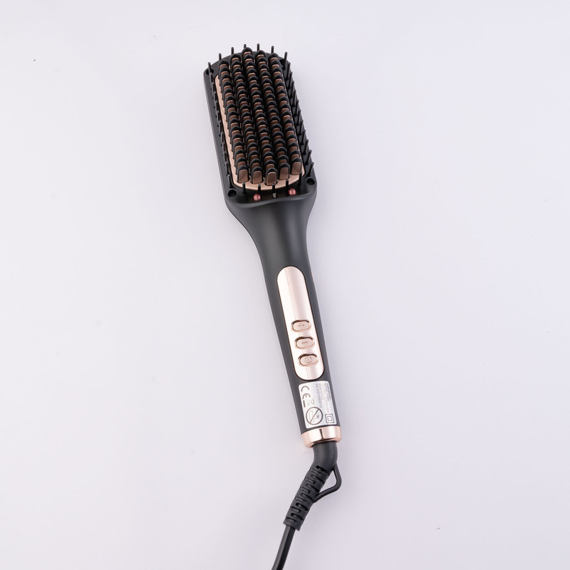 برس حرارتی دی اس پی مدل dsp-11009، با صفحات از جنس آلومینیوم، دارای نشانگر LED، تکنولوژی گرم شدن PTC، فناوری تولید یون، گستره دما 120 تا 160 درجه سانتی‌گراد، به همراه سیم 1.5 متری