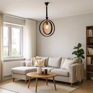 چراغ آویز شاهان تک مدل wood 3