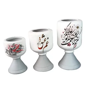 جا شمعی سفالی مدل P01 مجموعه 3 عددی