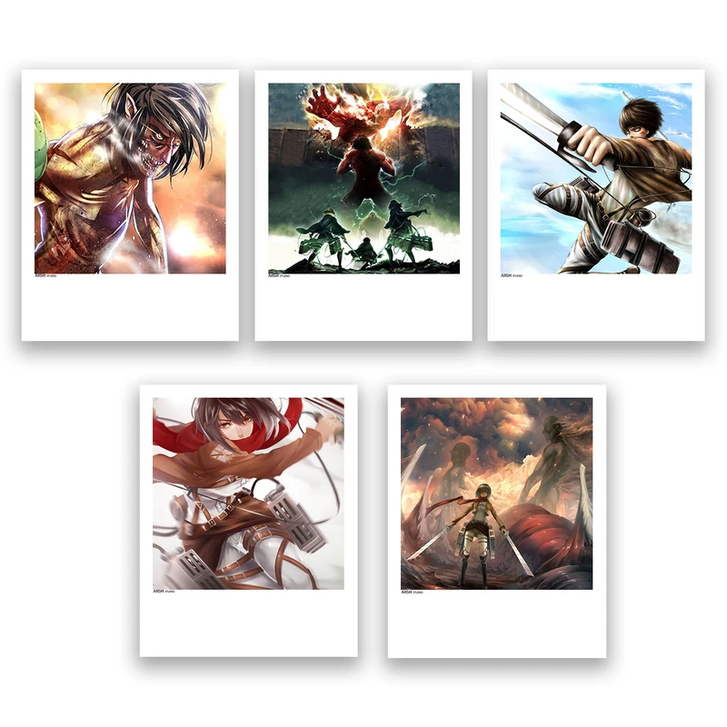 آویز تزیینی عرش مدل انیمه اتک آن تایتان Attack on Titan کد Asa5465 مجموعه پنچ عددی